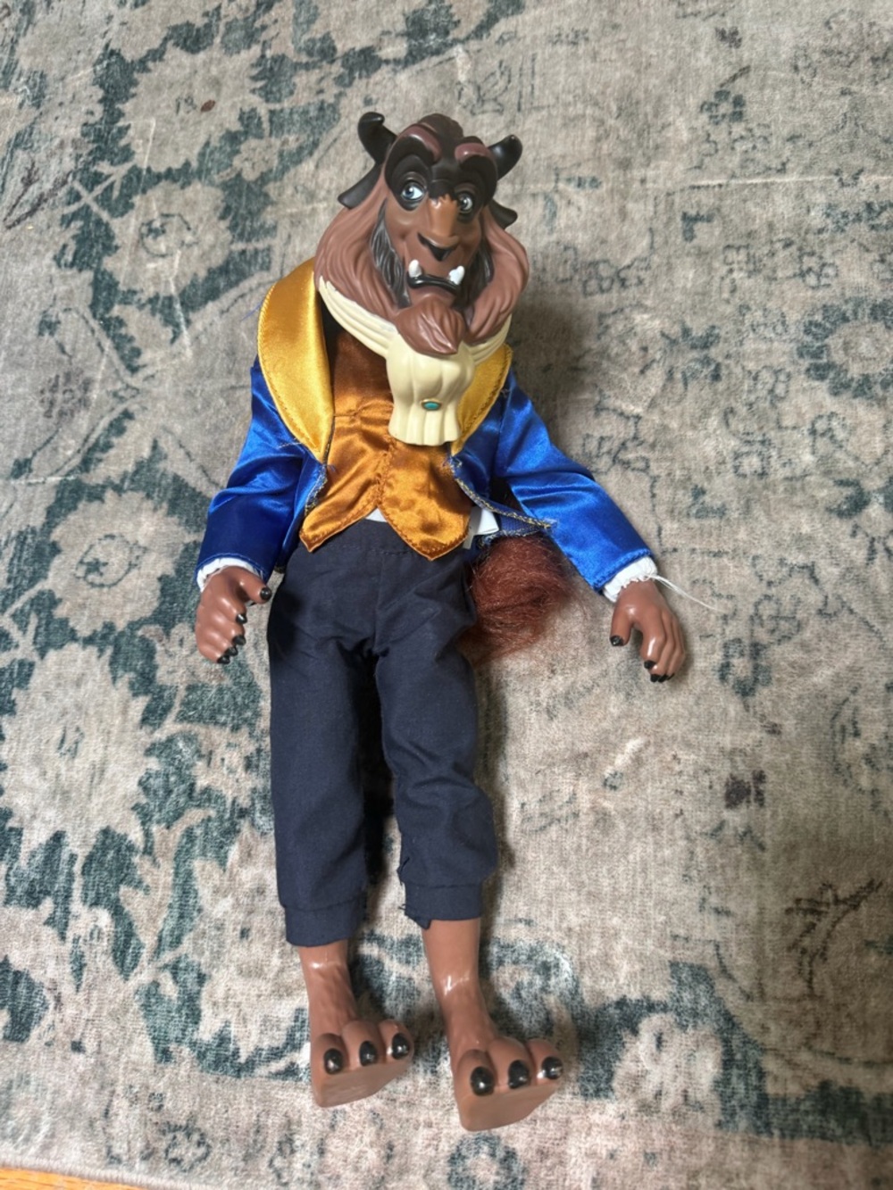 Disney Beast Doll with Blue Jacket and Gold Vest